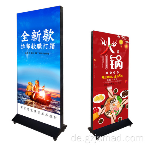 Stabile vertikale UV Soft Film Advertising Light Box